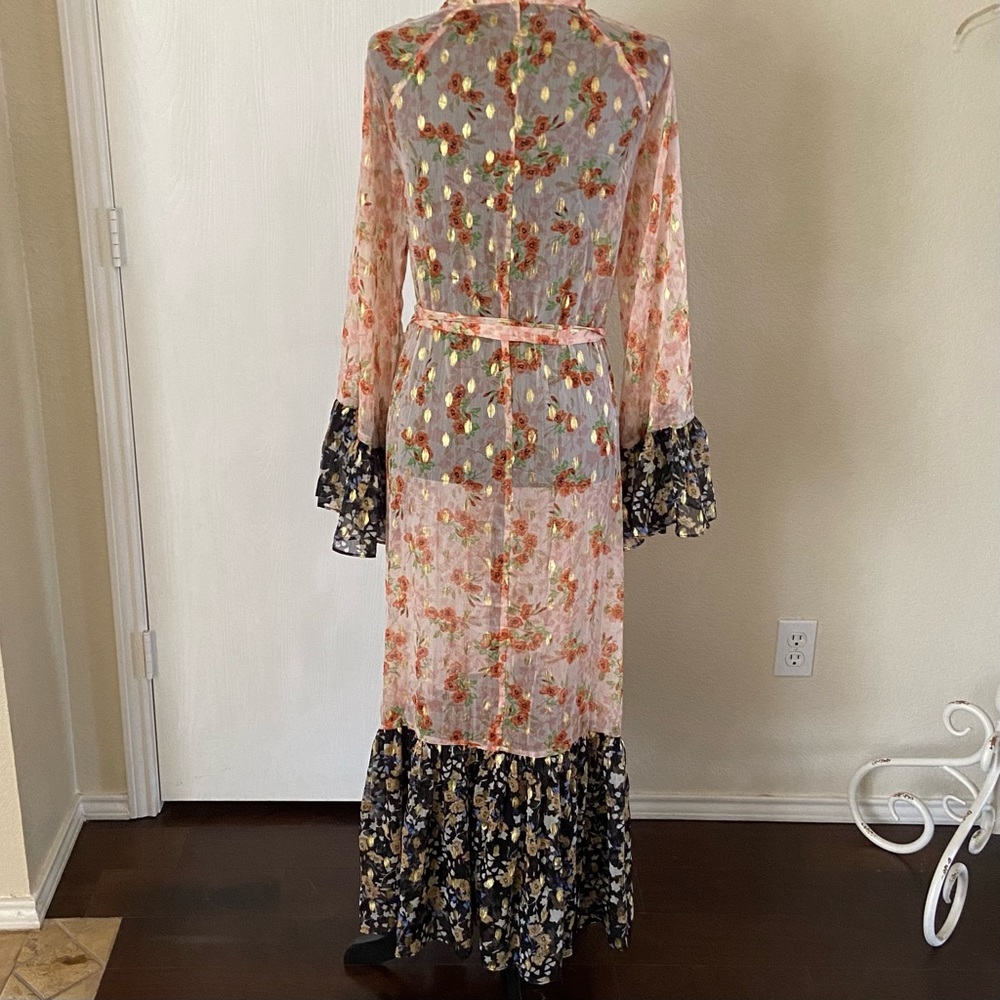 CODE X MODE Long Floral Kimono, Robe Jacket - L - Picture 3 of 6